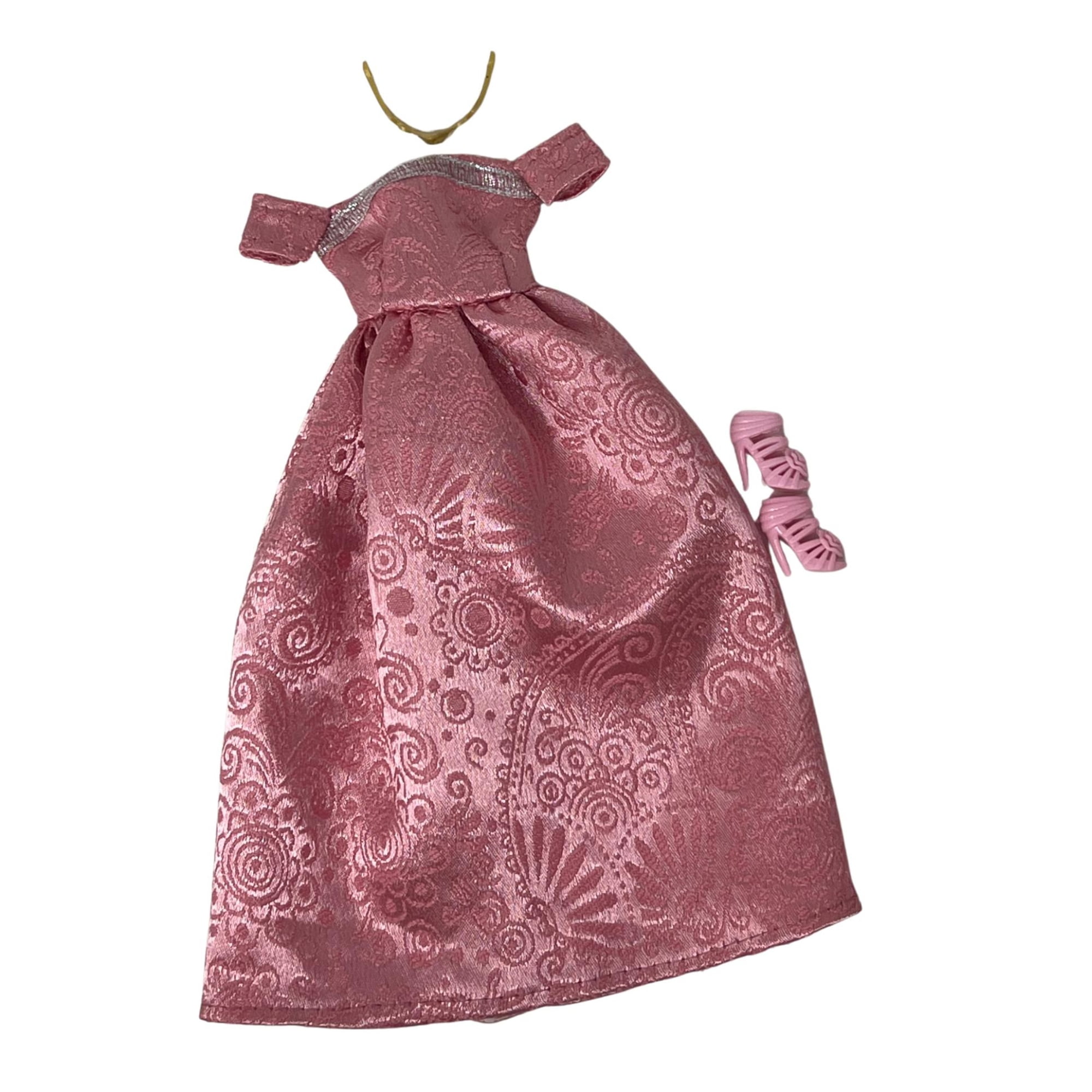 strapless open back dress Straps Barbie Pink A-line Short Princess Dress – Ohmollydress main image 1