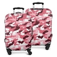 thumbnail image 1 of Pink Brown Camo Classic Shapes Pattern Luggage Cover Fashion Suitcase Cover Baggage Covers Fit 25-28 Inch Luggage (Go Travel), 1 of 3