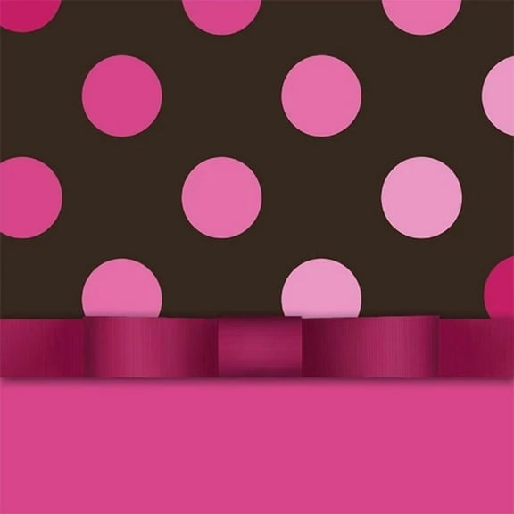 Pink Brown Dots Polka Modern Wedding Birthday Party Paper Luncheon Napkins