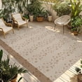 thumbnail image 1 of Pink Brown Floral Outdoor Rug for Patio/Deck/Porch, Non-Slip Large Area Rug 5 x 7 Ft, Spring Flowers Indoor Outdoor Rugs Washable Area Rugs, Reversible Camping Rug Carpet Runner, 1 of 8