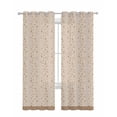 thumbnail image 1 of Pink Brown Floral Sheer Curtains 84 Inch Length 2 Panels Set for Living Room/Bedroom, Spring Flowers Kitchen Curtains with Grommet Semi-Sheer Curtains Drapes Voile Window Treatments 52"x84"x2, 1 of 7