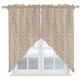 thumbnail image 1 of Pink Brown Floral Swag Valances for Windows, Kitchen Window Curtains Over Sink, Spring Flowers Window Treatment Curtains for Living Room/Bedroom Curtains 2 Panel Sets 36"x45", 1 of 8