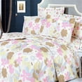 thumbnail image 1 of Pink Brown Flowers 5 Piece Queen Comforter Set, 1 of 1