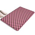 thumbnail image 1 of Pink Brown Heart Checkered Flannel Non Slip Door Rugs,Washable Door Mats Indoor,Decorative Door Mats,Dirt-Resistant and Absorbent Doormat for Entrance,Bedroom,Kitchen,Bathroom,23.5"x16", 1 of 5