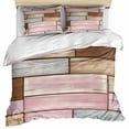 thumbnail image 1 of Pink Brown Vintage Bedding 3 Piece Duvet Cover Set Twin Size, Retro Farmhouse Elegant Pastoral Soft Microfiber Comforter Cover with Zipper Closure & Pillowcases, Wrinkle & FadeResistant Quilt Cover, 1 of 9