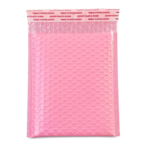 Pink Bubble Mailers 50 Pack, Self Seal Padded Poly Envelopes for Shipping