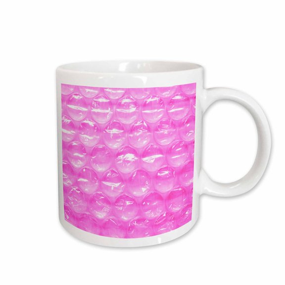 3drose, Pink Bubble Wrap Design Abstract, 15oz Mug
