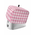 thumbnail image 1 of Pink Buffalo Check Small Toaster Cover 2 Slice, Kitchen Appliance Covers, Valentine's Day Modern Rustic Plaid Toaster Oven Cover with Loop, Bread Machine Cover Polyester Dust Cover Protection, 1 of 4
