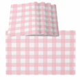 thumbnail image 1 of Pink Buffalo Plaid Farmhouse Pink White Checkered Burlap Kitchen Place Mats Waterproof Cloth Table Mats, Indoor Outdoor Placemats Easy Clean Dinner Decor, 1 of 8