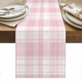 thumbnail image 1 of Pink Buffalo Plaid Table Runner Farmhouse Modern Checkered Tablerunners 18 x 72 Inch, Table Decorations Tabletop Scarf for Summer Gathering Holiday Farmhouse Kitchen Dining Decor, 1 of 8