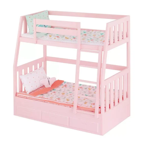 Pink Bunk Beds Accessory Set for 18" Dolls