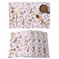 thumbnail image 1 of Pink Bunny Floral Easter Placemats Set of 8, Elegant Pastoral Spring Floral Rabbits Placemats for Dining Table, Place Mats for Kitchen Tabletop, Waterproof Wipeable Dining Table Mats Set, 1 of 9