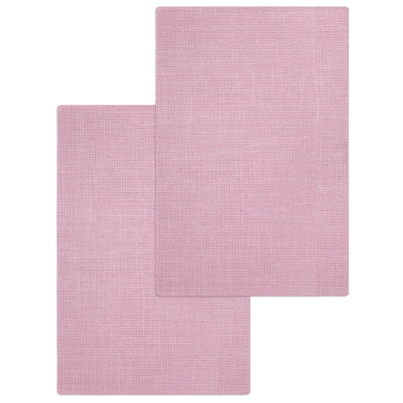 Pink Burlap Texture Hand Towels Set, Waffle Weave Kitchen Towels 2 Pieces, Farmhouse Vintage Pink Microfiber Hair Face Bath Tea Towel Absorbent Quick Drying Cleaning Dish Cloths, 15.7"x23.6"