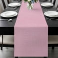 thumbnail image 1 of Pink Burlap Texture Table Runner 72 Inches Long, Farmhouse Vintage Pink Kitchen Coffee Dining Table Decoration for Home Party Birthday Wedding Home Decor 13x72 Inches, 1 of 8