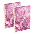 thumbnail image 1 of Pink Butterflies Flowers Ring Binder Notebook Journey Note Diary College Ruled Spiral Notebook Study Loose Leaf Paper A5 60 Pages, 1 of 8
