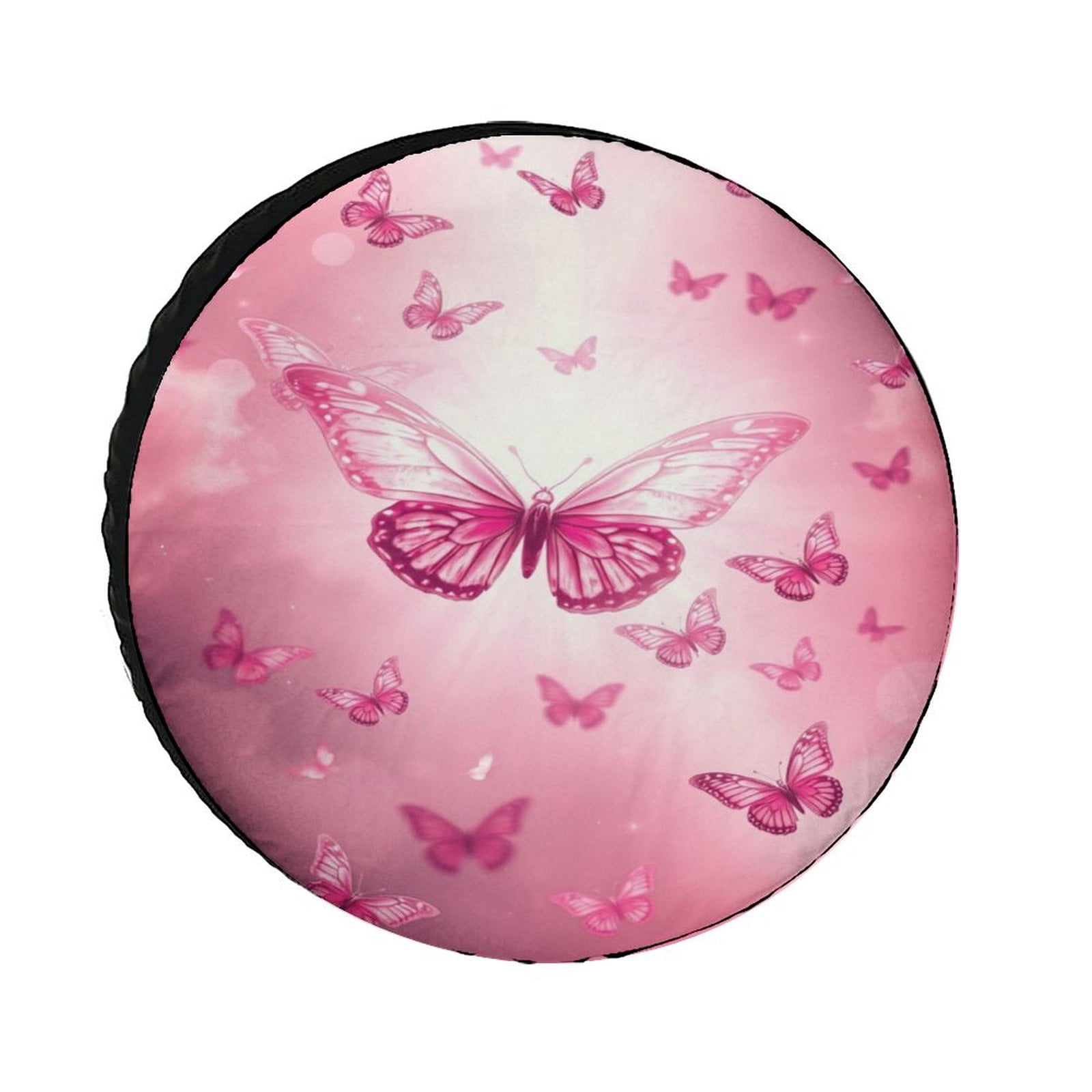 Pink Rv Accessories Pink Butterflies Flying Freely Spare Tire Cover Universal Waterproof ...