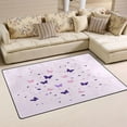 thumbnail image 1 of Pink Butterflies Soft Polyester Area Rug 60''x39'', Non Slip, Memory Foam, Water Absorbent, 1 of 7