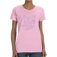 thumbnail image 1 of Pink Butterflies T-Shirt Women -Smartprints Designs, Female Small, 1 of 4