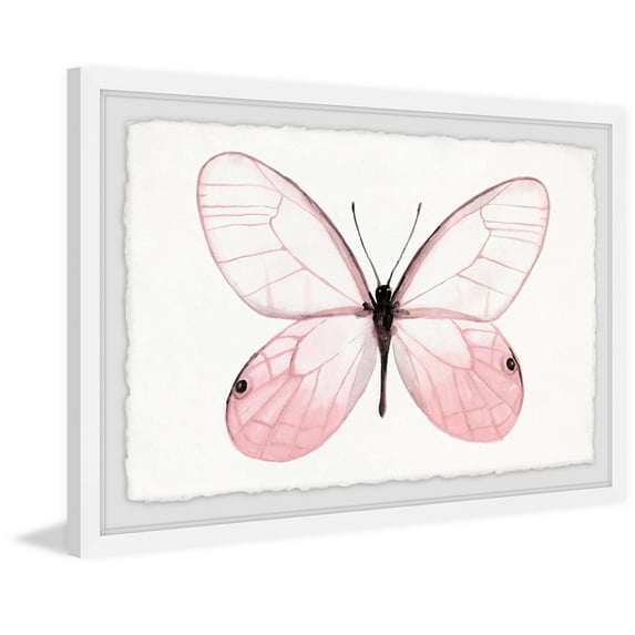 Pink Butterfly Beauty Framed Painting Print