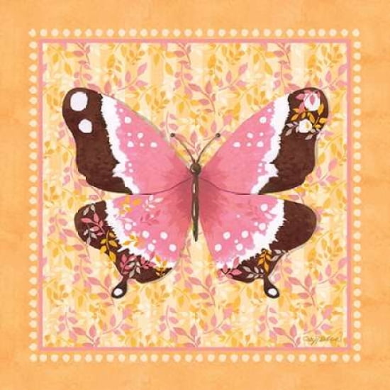Pink Butterfly Canvas Art - Kathy Middlebrook (24 x 24)