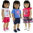 thumbnail image 1 of Pink Butterfly Closet Doll Clothes - 6 Pieces Mix and Match Outfits, 1 of 6