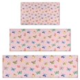 thumbnail image 1 of Pink Butterfly Colorful Wing Pattern Kitchen Rugs Sets Of 3,Kitchen Runner Rugs Non Skid Washable,Decorative Kitchen Floor Mats for Kitchen,Sink,Laundry,17"x30"+ 17"x47" + 17"x59", 1 of 6