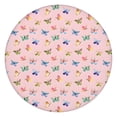 thumbnail image 1 of Pink Butterfly Colorful Wing Pattern Round Fitted Tablecloth with Elastic Edge,Dining Table Cover Waterproof,Outdoor Round Tablecloth for Camping,Dining,Indoor and Outdoor, 1 of 7