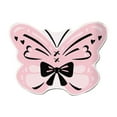 thumbnail image 1 of Pink Butterfly Diatomite Bath Mat 16x24 Inch Absorbent Non-Slip Kitchen Rug for Bathroom Floor, 1 of 6