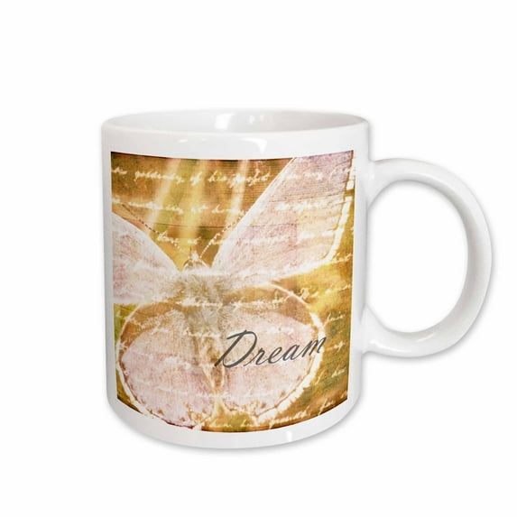 3drose, Pink Butterfly Dream - Inspirational Art - Natures Whimsy, 11oz Mug