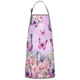 thumbnail image 1 of Pink Butterfly Flower Pattern Apron-Garden Aprons for Women with Pockets-Cotton Linen Waterproof Kitchen Cooking Gardening Aprons Adjustable for Kitchen,Cooking,BBQ and Salon 33x27 Inch, 1 of 7