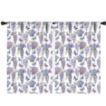 thumbnail image 1 of Pink Butterfly Flower Pattern Insulated Teens Curtains Set Of 2, Bedroom Essentials, Toddler Room Decor 42"x63", 1 of 5