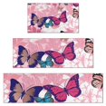 thumbnail image 1 of Pink Butterfly Flower Pattern Kitchen Rugs Sets Of 3,Kitchen Runner Rugs Non Skid Washable,Decorative Kitchen Floor Mats for Kitchen,Sink,Laundry,17"x30"+ 17"x47" + 17"x59", 1 of 6