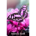 Pink Butterfly & Flowers Address Book for the Elderly Record name