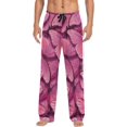 thumbnail image 1 of Pink Butterfly Ghost Pajama Pants, Men's Lounge Pants Light with Drawstring and Pockets, Christmas New Year Birthday Father's Day Gifts, Small, 1 of 7