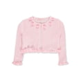 thumbnail image 1 of Pink Butterfly Girls' Flower and Pearl Knit Shrug - pink, 7 (Big Girls), 1 of 1