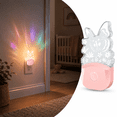 thumbnail image 1 of YANSUN 0.5W Pink Butterfly Multicolor LED Plug-In Night Light with Color Changing, 3000K Warm White, Dusk-to-Dawn Sensor & Decor, 1 Pack, 1 of 9