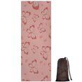 thumbnail image 1 of Pink Butterfly Pattern Hot Yoga Mat Towel Non Slip for Hot Yoga - Quick-Drying Yoga Mat Cover with 4 Corner Pockets with Travel Bag - Hot Yoga Towel Non Slip 74"x26", 1 of 6