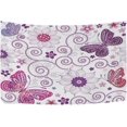 thumbnail image 1 of Pink Butterfly Tapestry Wall Hanging Tapestries Happy Colorful Hippie Psychedelic Art Polyester Carpet Wall Decorative for Living Room Bedroom 60x51inch, 1 of 7
