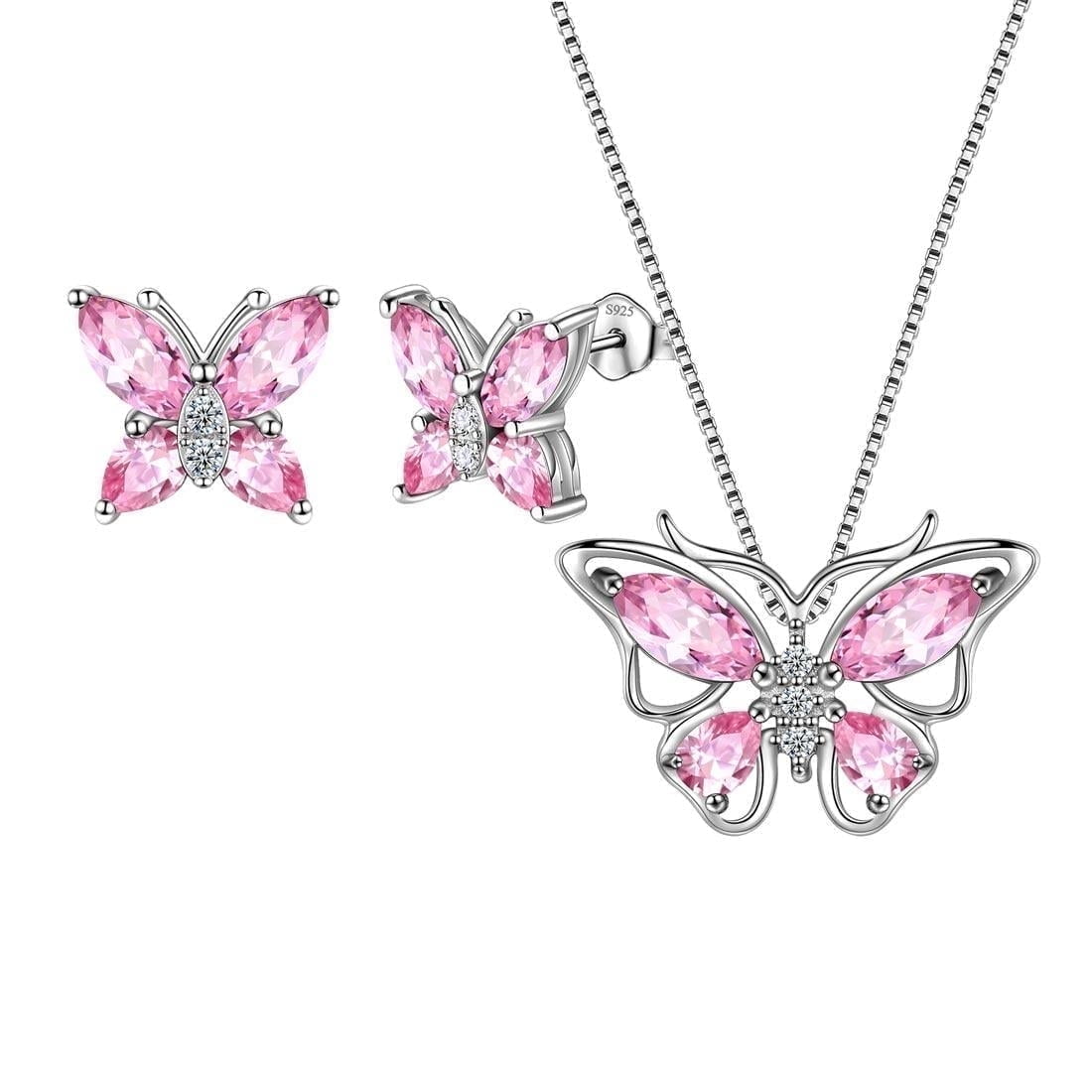 Sterling Silver Butterfly June Birthstone 14
