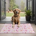 thumbnail image 1 of Pink Butterfly Word Pattern Door Rugs,Washable Non Slip Door Mats Indoor,Decorative Door Mats,Entry Mat Indoor for Entrance,Bedroom,Kitchen,Bathroom,20"x32", 1 of 6