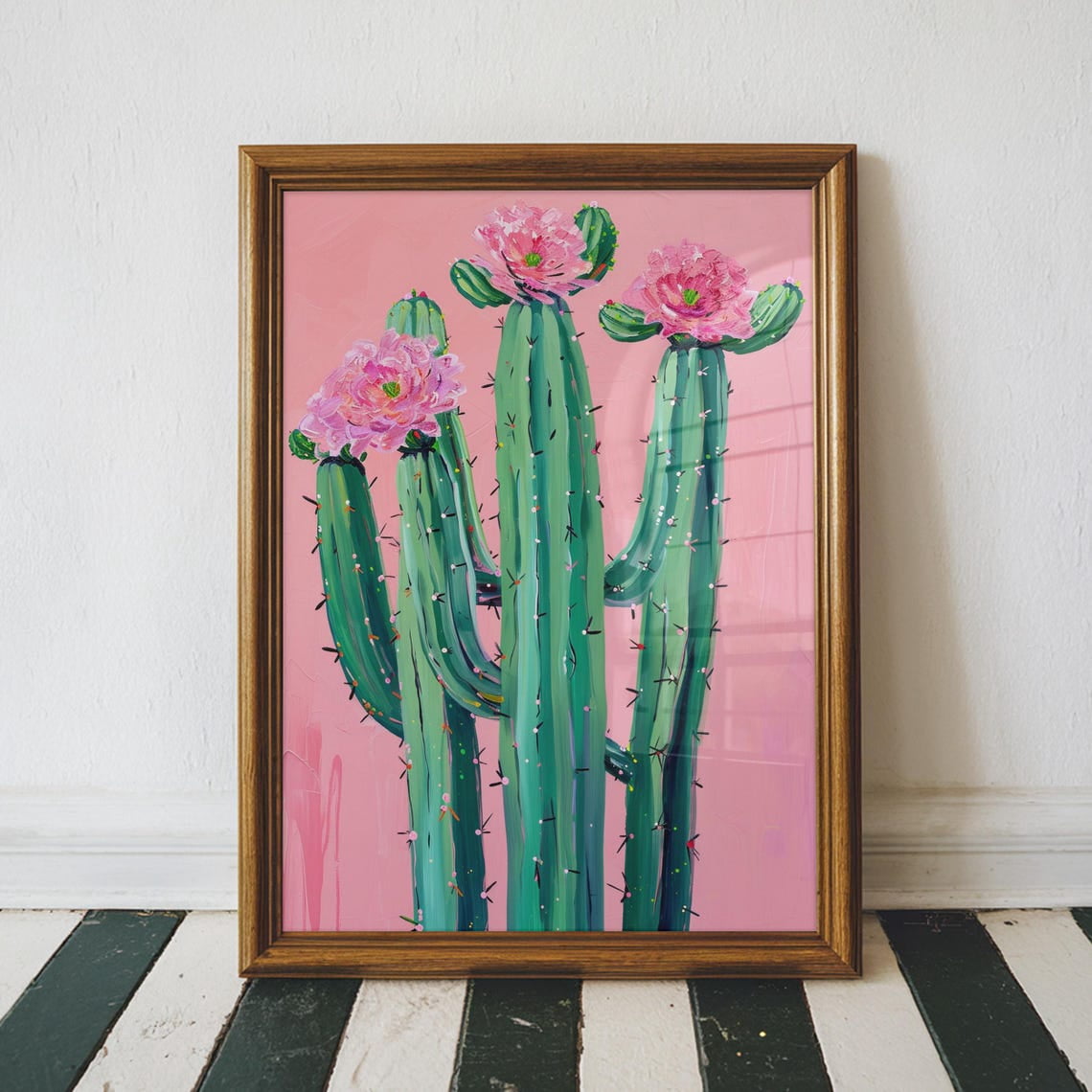 Photo inspiration: Gallery Detail: Pink Cactus With Flowers Wall Art Western Poster Trendy Aesthetic