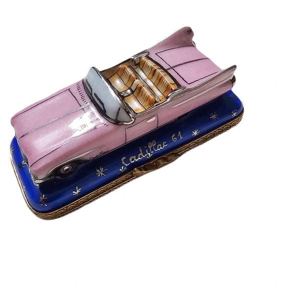 Pink Cadillac Keepsake for Collectors Limoges Box Porcelain Figurine