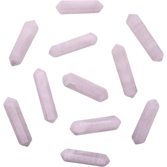 Pink Calcite Crystal Points Double Terminated, Healing Crystals for Crafts, Crystal Grid, DIY Work (Pack of 3)