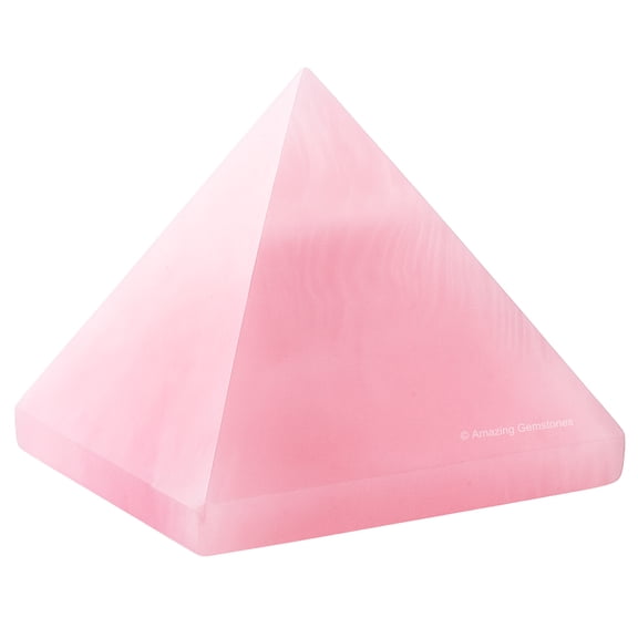 Pink Calcite Pyramid Crystal Healing Stones - 1" Inch