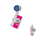 thumbnail image 1 of Pink Camera - Blue Evil Eye Charm Bead, 1 of 1