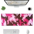 thumbnail image 1 of Pink Camo Gaming Mouse Pad Large Mouse Pad (31.5x11.8 Inch) Non-Slip Rubber Base Large Desk Mat Desk Protector for Home Office Gaming Work, 1 of 6
