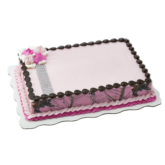 Pink Camo Sheet Cake