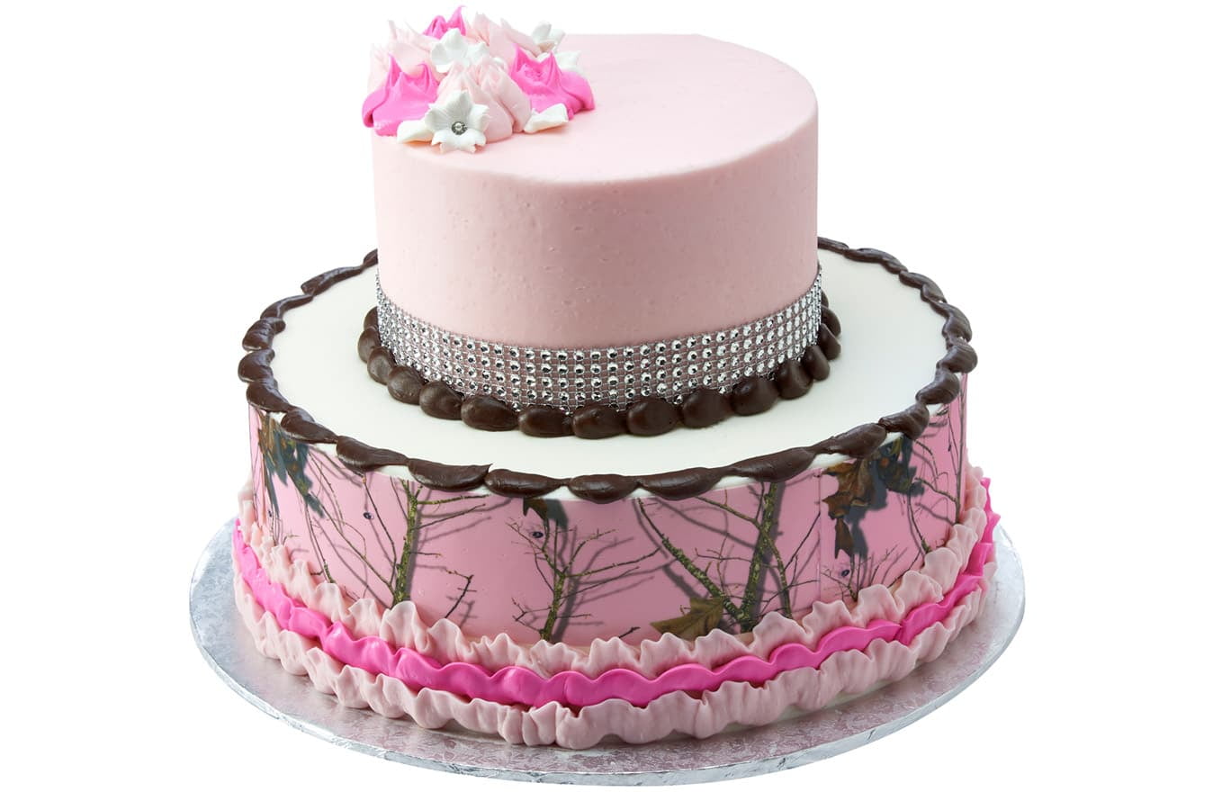 Pink Camo Two Tier Cake - Walmart.com