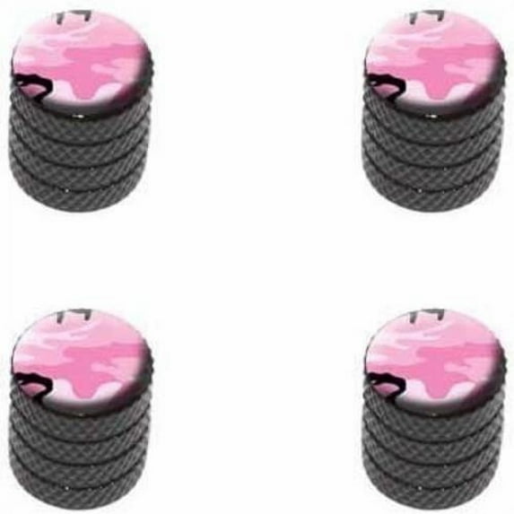 Pink Camouflage Army Soldier Tire Rim Wheel Aluminum Valve Stem Caps, Multiple Colors