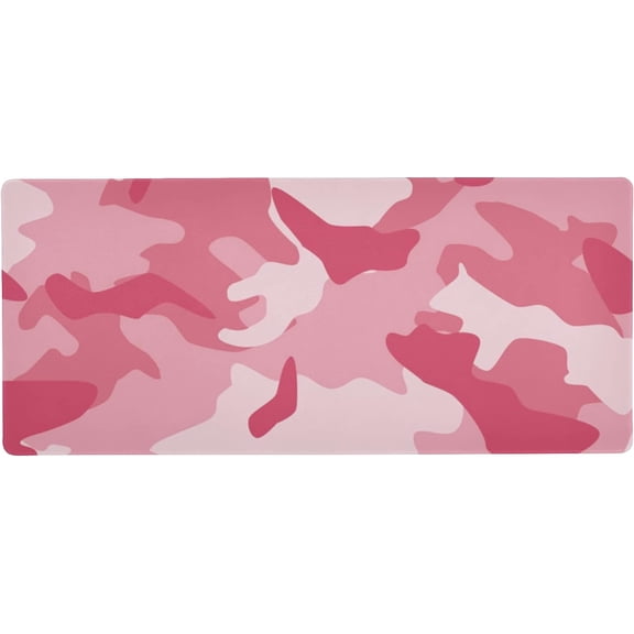 Pink Camouflage Large Gaming Mouse Pad Big Mousepad Mice Keyboard Mat with Non-Slip Rubber Base for Computer Laptop Home & Office, 31.5 X 15.7 inch